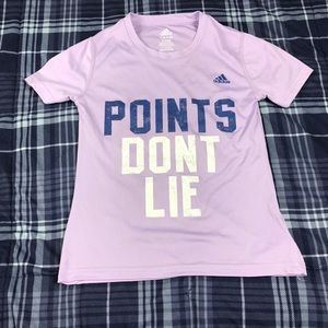 Adidas girls purple dry fit top